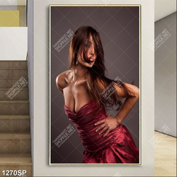 Tranh người mẫu xinh đẹp quyến rũ treo tường spa