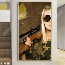 Tranh cô nàng cá tính treo tường spa