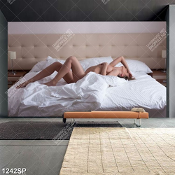 Tranh spa người mẫu khỏa thân nghệ thuật trên giường ngủ