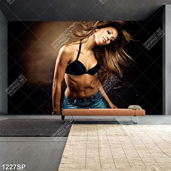 Tranh người mẫu sexy bung xõa tóc treo spa