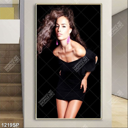 Tranh cô gái xinh đẹp quyến rũ trang trí spa