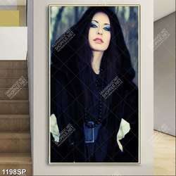 Tranh cô nàng cá tính treo tường spa