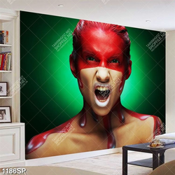 Tranh người mẫu makeup nghệ thuật treo spa