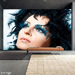 Tranh người mẫu makeup ấn tượng treo spa