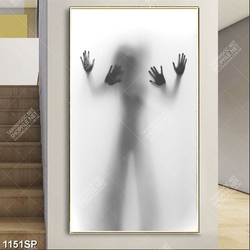 Tranh nghệ thuật trắng đen treo tường spa