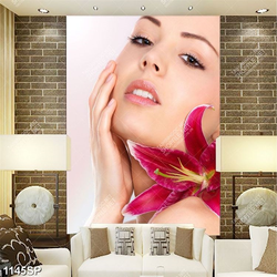 Tranh gương mặt cô gái xinh đẹp treo spa