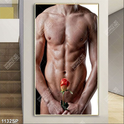 Tranh spa thân hình nam tính ướt át