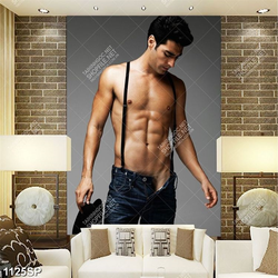 Tranh người mẫu nam với body 6 múi treo tường spa
