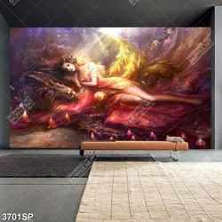 Tranh người đẹp nằm bên rồng lửa