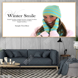 Tranh cô gái nở nụ cười rạng rỡ