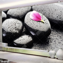 Tranh đá đen treo spa