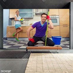 Tranh cặp đôi trong nhà bếp