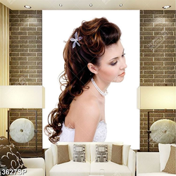 Tranh cô dâu mặc váy trắng