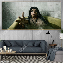 Tranh cô gái hóa thân rùng rợn trong bồn tắm