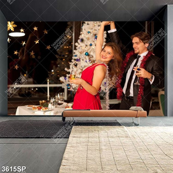 Tranh cặp đôi đón noel