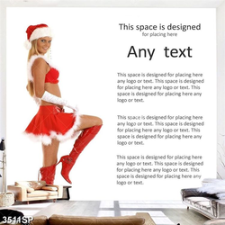 Tranh người đẹp mặc trang phục noel gợi cảm