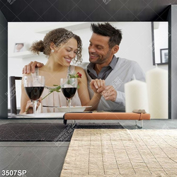 Tranh cặp đôi cùng ăn tối