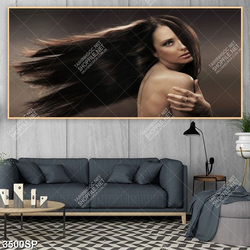 Tranh người đẹp xõa mái tóc dài