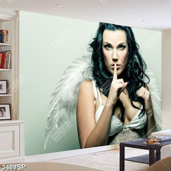 Tranh cô gái mang đôi cánh thiên thần trắng