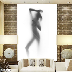 Tranh cô gái sau tấm kính mờ