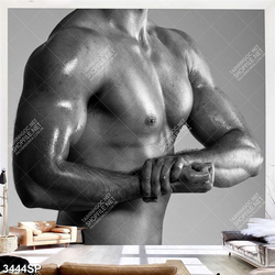 Tranh nghệ thuật trắng đen body nam tính