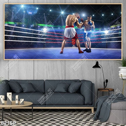 Tranh spa hai võ sỹ cơ bắp thi đấu trên võ đài