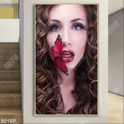 Tranh spa cô gái bướm rạng rỡ