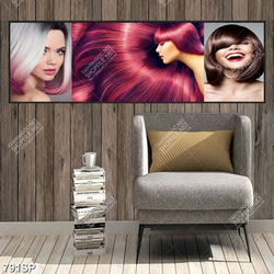 Tranh người mẫu tóc nghệ thuật treo tường spa