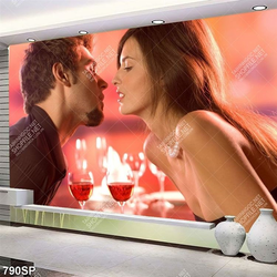 Tranh spa đôi nam nữ lãng mạn dưới ánh nến