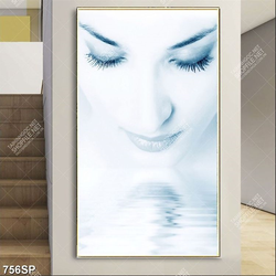 Tranh nghệ thuật gương mặt thư thái treo tường spa