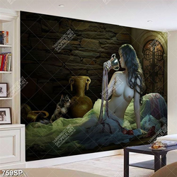 Tranh cô gái khỏa thân nghệ thuật treo tường spa