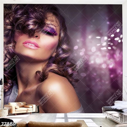 Tranh người mẫu makeup treo tường spa