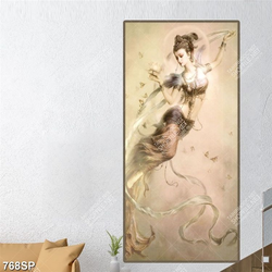 Tranh canvas tiên nữ xinh đẹp treo tường spa