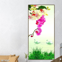 Tranh hoa lan đẹp treo spa