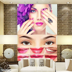 Tranh ánh mắt và đôi môi đẹp in file gốc