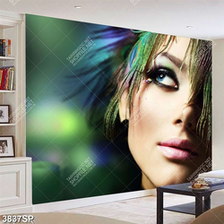 Tranh người mẫu make up nghệ thuật in canvas