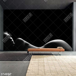 Tranh người mẫu khỏa thân nghệ thuật trắng đen