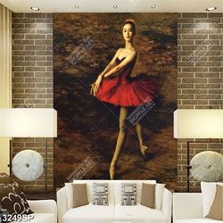 Tranh sơn dầu cô gái múa balle treo tường spa