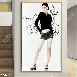 Tranh người đẹp in canvas