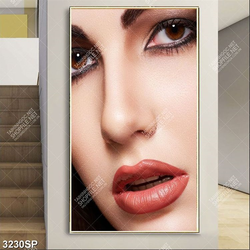 Tranh canvas gương mặt đẹp treo tường spa