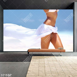 Tranh canvas người đẹp mặc váy trắng gợi cảm treo tường spa