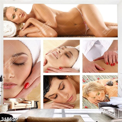 Tranh bộ ghép mát xa thư giãn treo tường spa