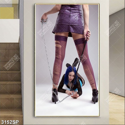 Tranh hai cô nàng sexy in uv