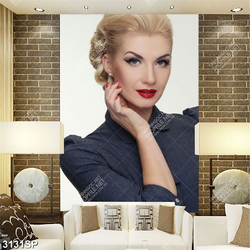 Tranh quý cô son môi đỏ gợi cảm treo spa