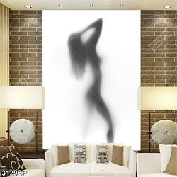 Tranh thân hình gợi cảm qua tấm kính mờ treo spa