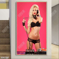 Tranh spa nữ DJ sexy treo tường spa