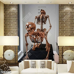Tranh hai bộ xương khô file psd treo spa
