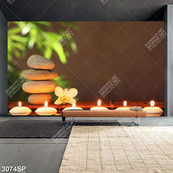 Tranh những ngọn nến lung linh treo trang trí spa