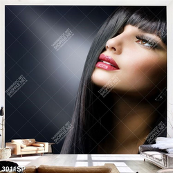 Tranh spa người đẹp với đôi môi đỏ gợi cảm