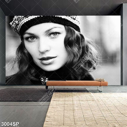 Tranh cô gái xinh đẹp in canvas treo tường spa